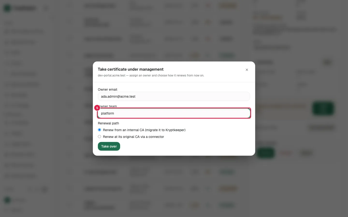 Fill Owner team with "platform"